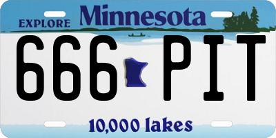 MN license plate 666PIT