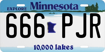 MN license plate 666PJR