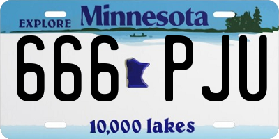 MN license plate 666PJU