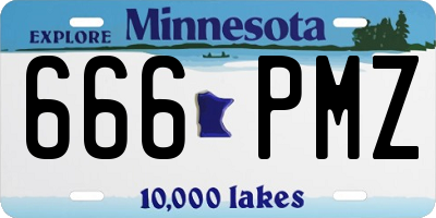 MN license plate 666PMZ