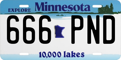 MN license plate 666PND