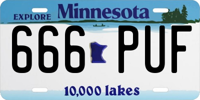 MN license plate 666PUF