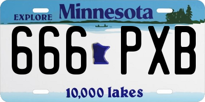 MN license plate 666PXB