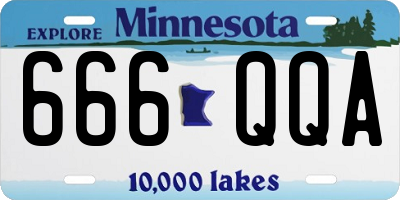 MN license plate 666QQA