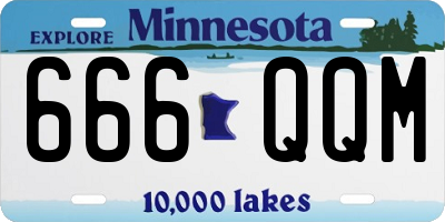 MN license plate 666QQM