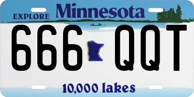 MN license plate 666QQT
