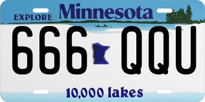 MN license plate 666QQU