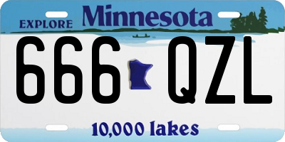 MN license plate 666QZL