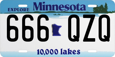 MN license plate 666QZQ