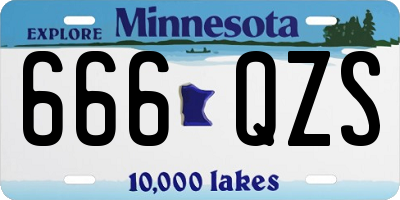 MN license plate 666QZS