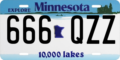 MN license plate 666QZZ