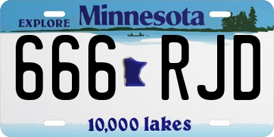 MN license plate 666RJD