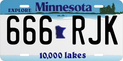 MN license plate 666RJK