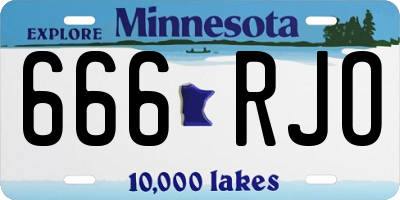 MN license plate 666RJO