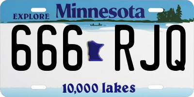 MN license plate 666RJQ