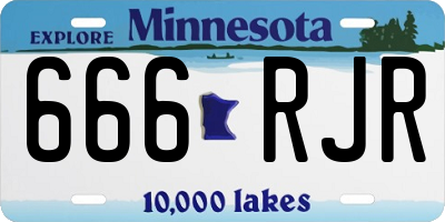 MN license plate 666RJR
