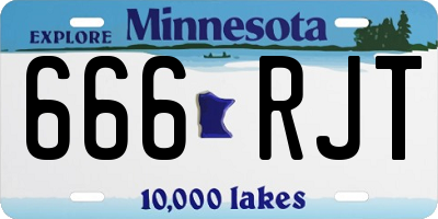 MN license plate 666RJT