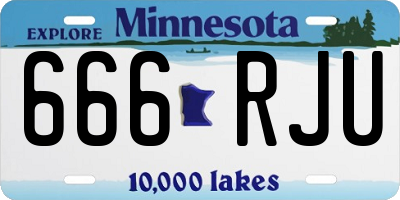 MN license plate 666RJU