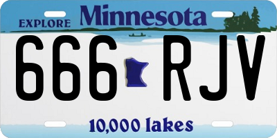 MN license plate 666RJV