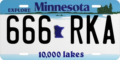 MN license plate 666RKA