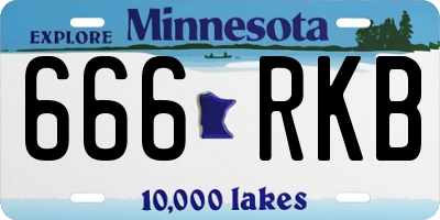 MN license plate 666RKB