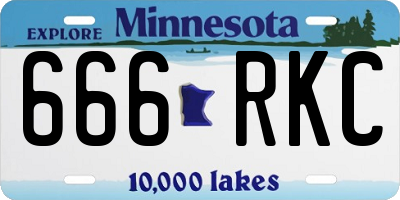 MN license plate 666RKC
