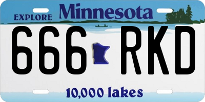 MN license plate 666RKD