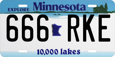 MN license plate 666RKE