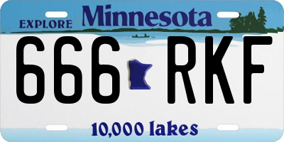MN license plate 666RKF