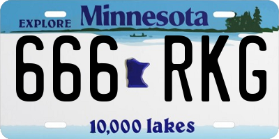 MN license plate 666RKG