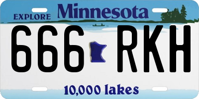 MN license plate 666RKH