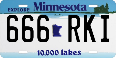MN license plate 666RKI