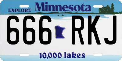 MN license plate 666RKJ