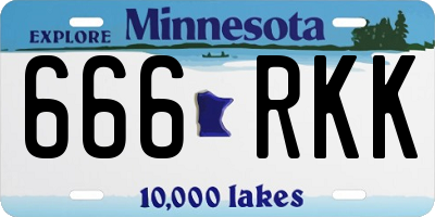 MN license plate 666RKK