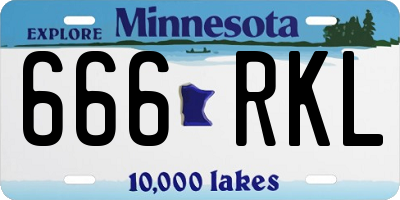 MN license plate 666RKL