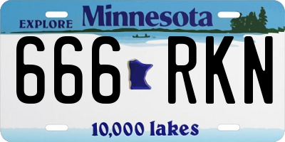 MN license plate 666RKN
