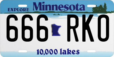 MN license plate 666RKO