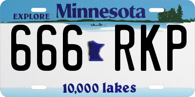 MN license plate 666RKP