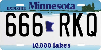 MN license plate 666RKQ