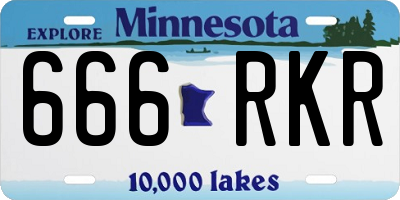 MN license plate 666RKR