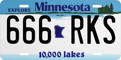 MN license plate 666RKS