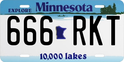 MN license plate 666RKT