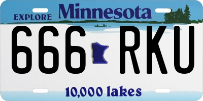 MN license plate 666RKU