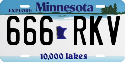 MN license plate 666RKV