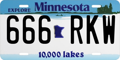 MN license plate 666RKW