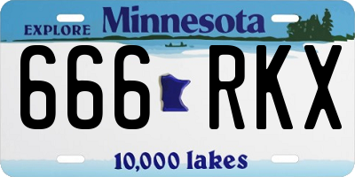 MN license plate 666RKX