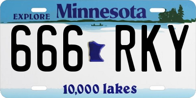 MN license plate 666RKY