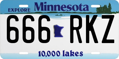 MN license plate 666RKZ