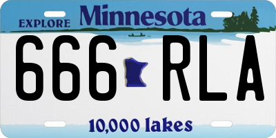 MN license plate 666RLA