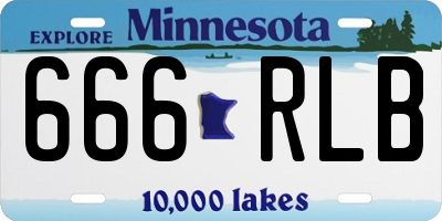 MN license plate 666RLB
